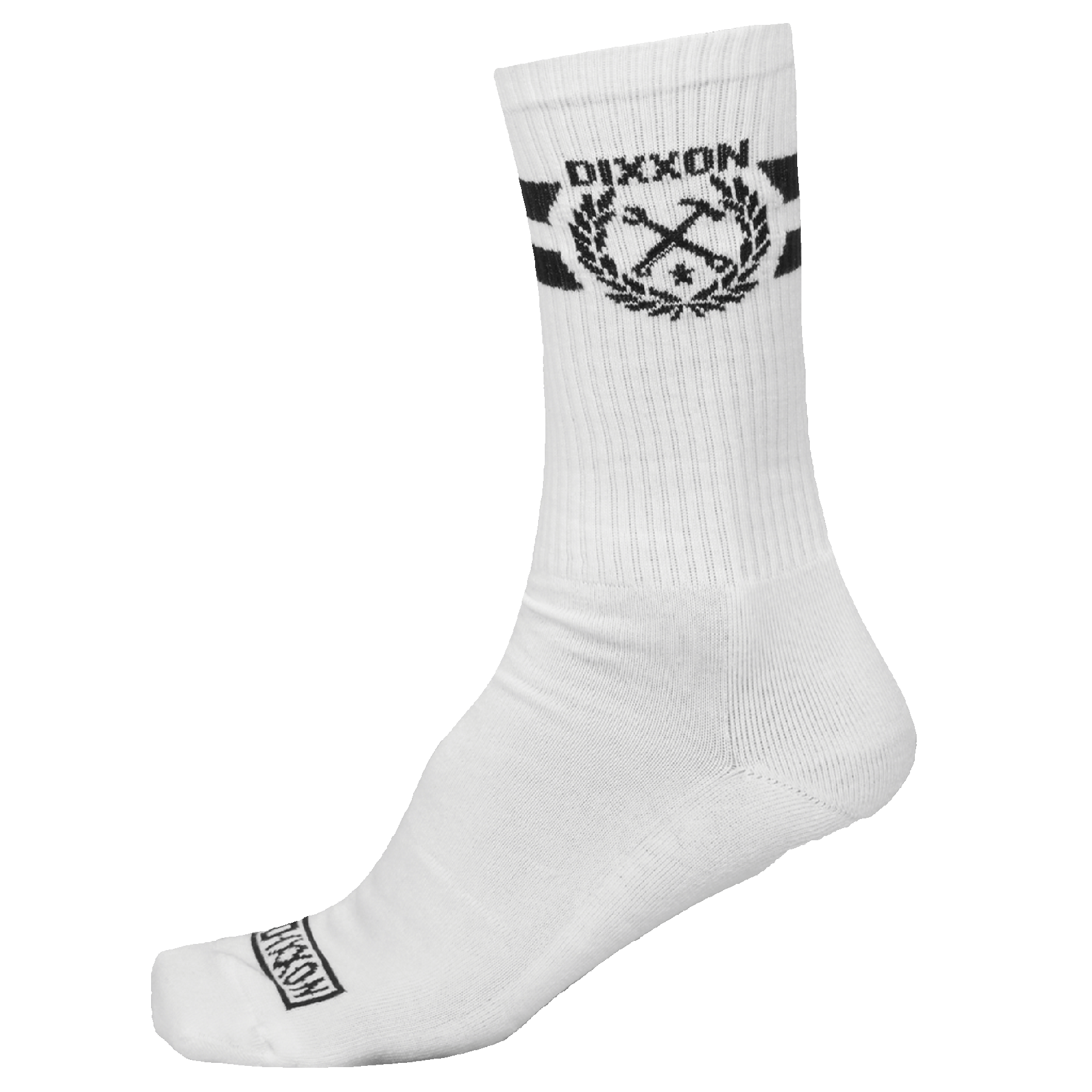 Dixxon Stay Humble Premium Crew Socks - White & Black