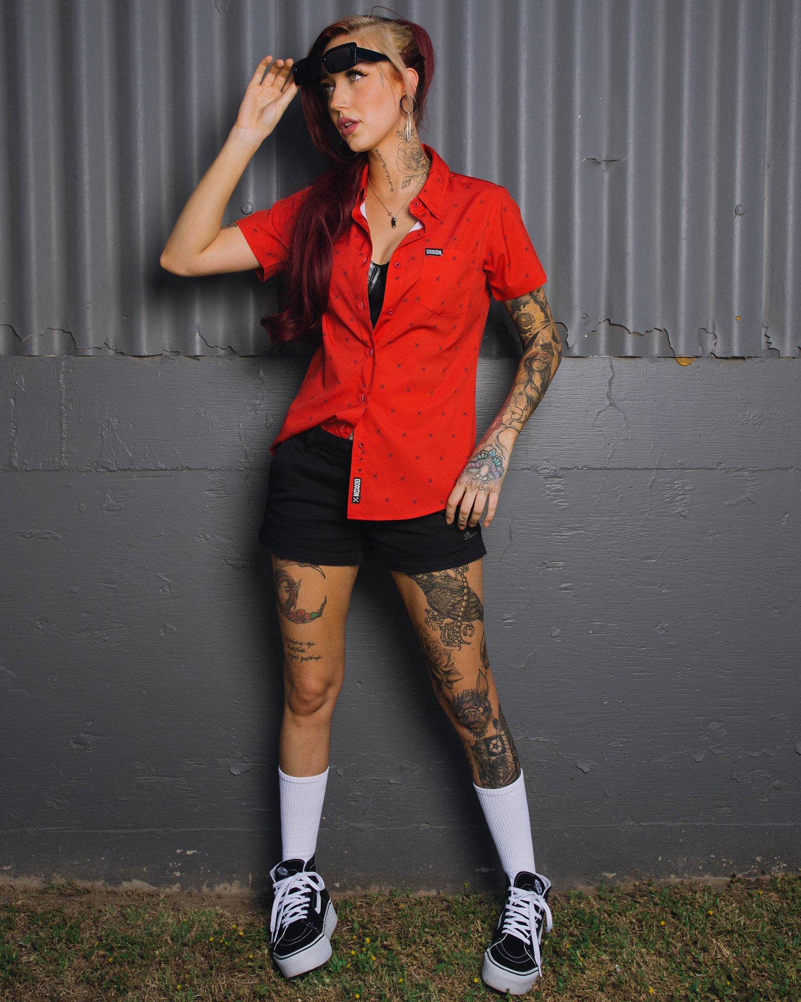 Women's Finney Short Sleeve - Red & Black | Dixxon Flannel Co.