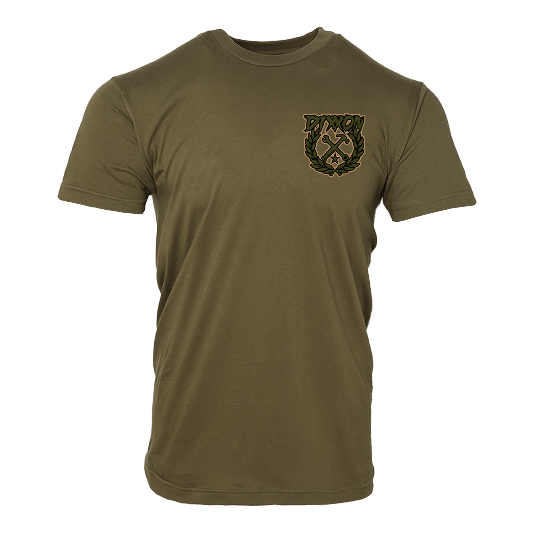 Party Crest T-Shirt - O.D. Green & Tan - Dixxon Flannel Co.