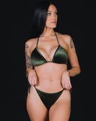 Women's Velvetini String Bikini Bottom - Green - Dixxon Flannel Co.