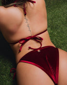 Women's Velvetini String Bikini Bottom - Maroon | Dixxon Flannel Co.