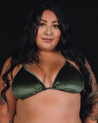 Women's Velvetini String Bikini Top - Green - Dixxon Flannel Co.