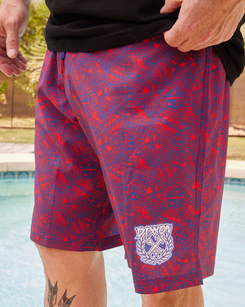 Yeww Boardshorts - Red & Blue - Dixxon Flannel Co.